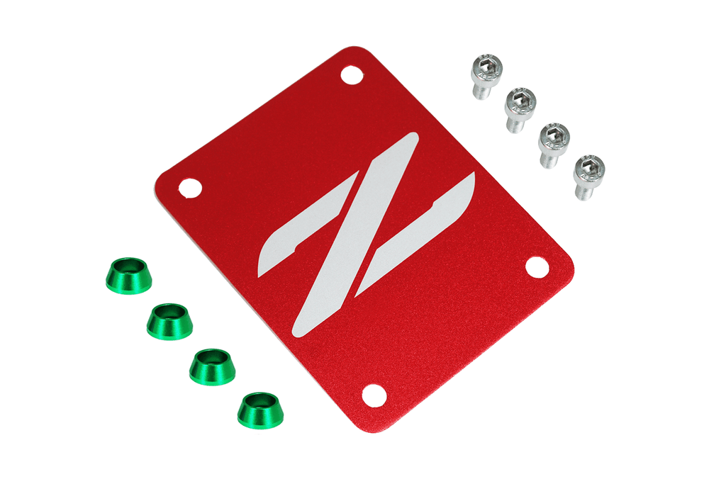 ZSPEC Red PTU Holes Cover Plate for Z32 300zx, Billet