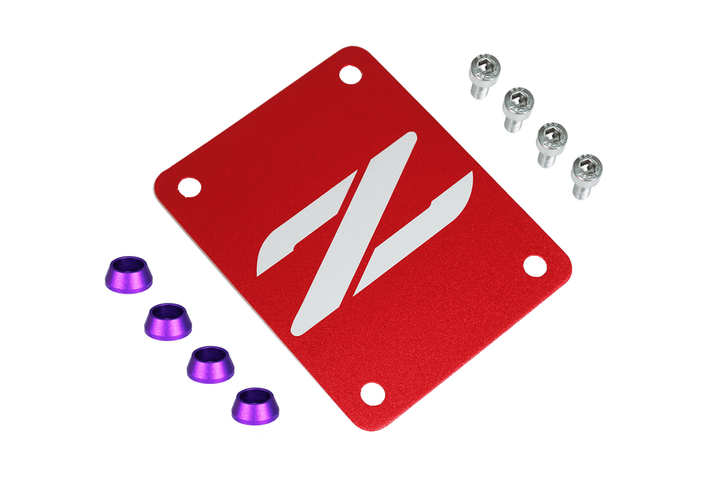 ZSPEC Red PTU Holes Cover Plate for Z32 300zx, Billet