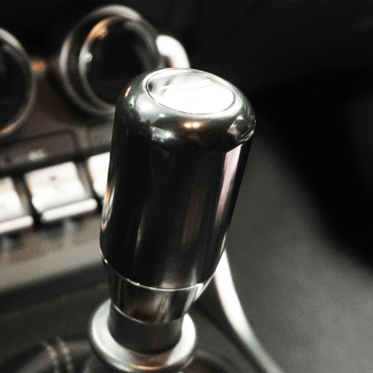 ZSPEC Shift Knob, M8-1.25, Delrin & Stainless, 4-Speed Shift Pattern Coin