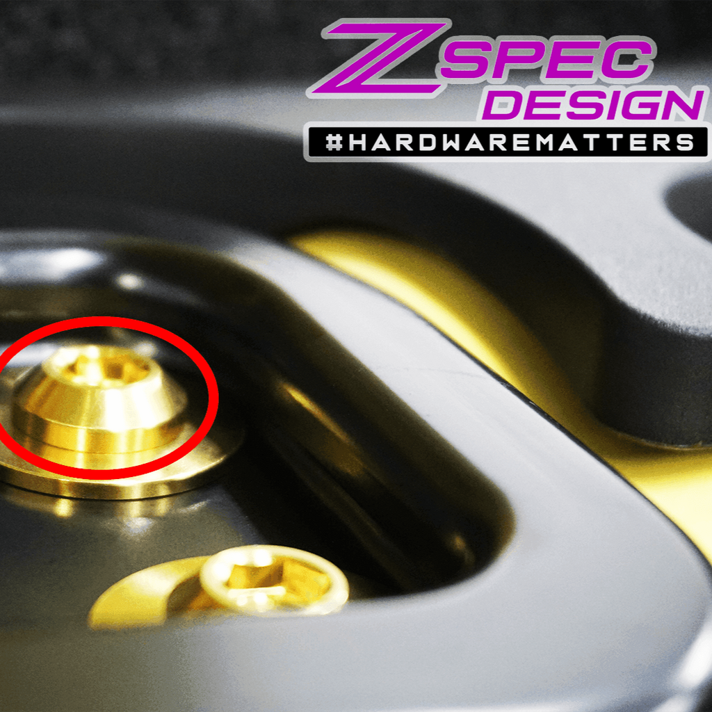 ZSPEC M10-1.25x30mm Dress Up Bolts® Fastener, Titanium GR5, Angled Head, Per Each