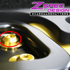 ZSPEC M10-1.25x30mm Dress Up Bolts® Fastener, Titanium GR5, Angled Head, Per Each