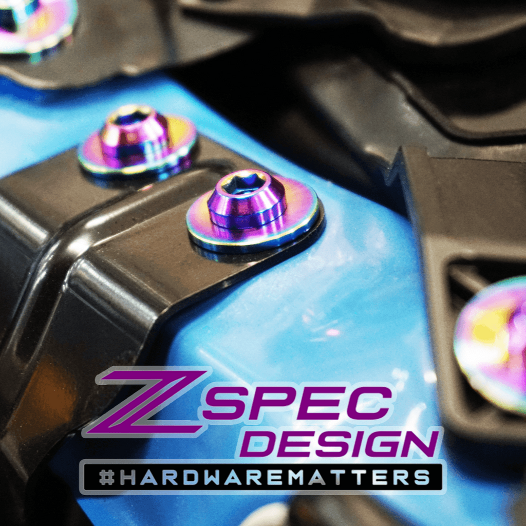 ZSPEC M10-1.25x40mm Dress Up Bolts® Fastener, Titanium GR5, Angled Head, Per Each