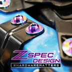ZSPEC M10-1.25x40mm Dress Up Bolts® Fastener, Titanium GR5, Angled Head, Per Each