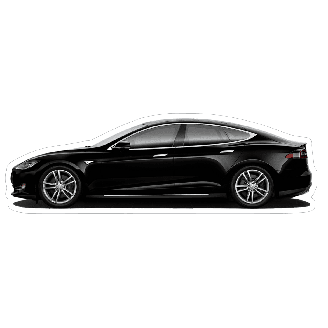 Tesla Model S Electric EV Sedan Vinyl Decal / Sticker