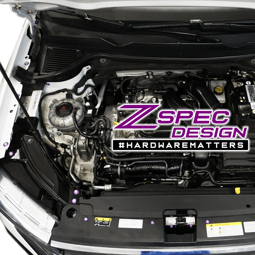 ZSPEC "Stage 1" Dress Up Bolts® Fastener Kit for '22+ VW Taos, Stainless & Billet