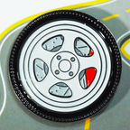 ZSPEC Wheel Pin - 5-Spoke Design - great for Lapels, Hats, Backpacks