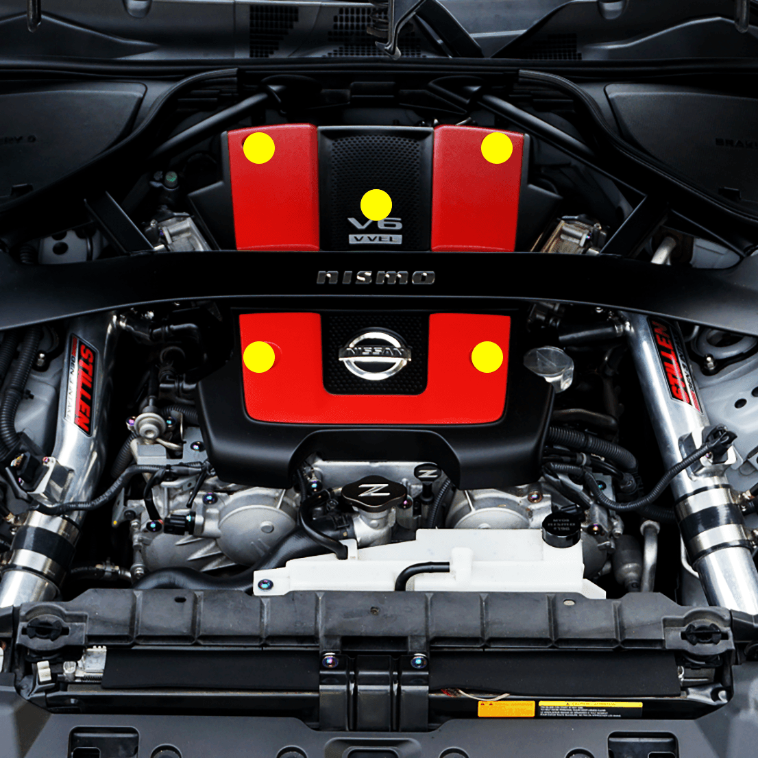 ZSPEC Engine Cover Bolts for '09-20 Nissan 370z Z34, Grade-5 Titanium