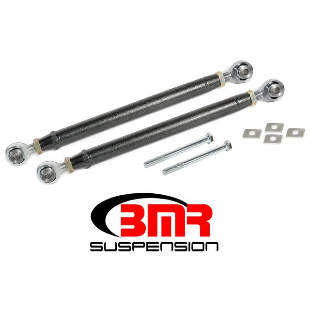 BMR 16-17 6th Gen Camaro Rear Double Adj. Rod Ends Toe Rods - Black Hammertone BMR Suspension Suspension Arms & Components