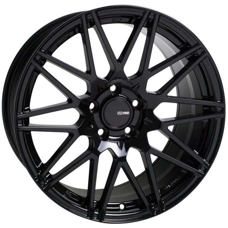 Enkei TMS 18x9.5 5x100 45mm Offset 72.6mm Bore Gloss Black Wheel Enkei Wheels - Cast