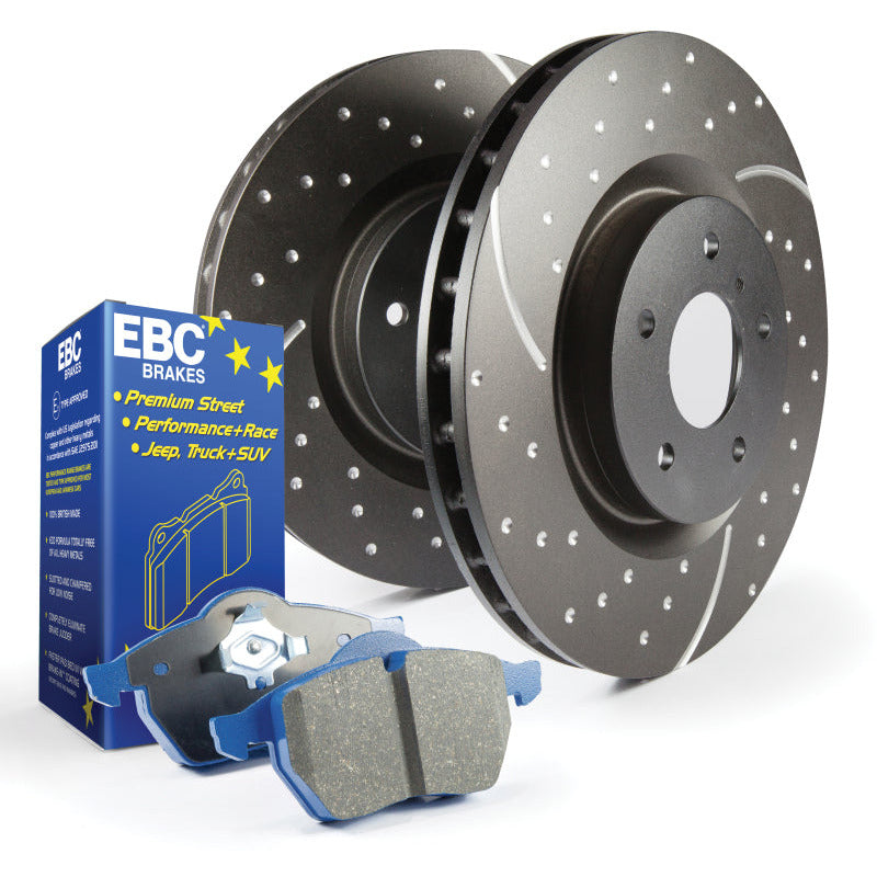 EBC S6 Kits Bluestuff Pads and GD Rotors EBC Brake Rotors - Slot & Drilled