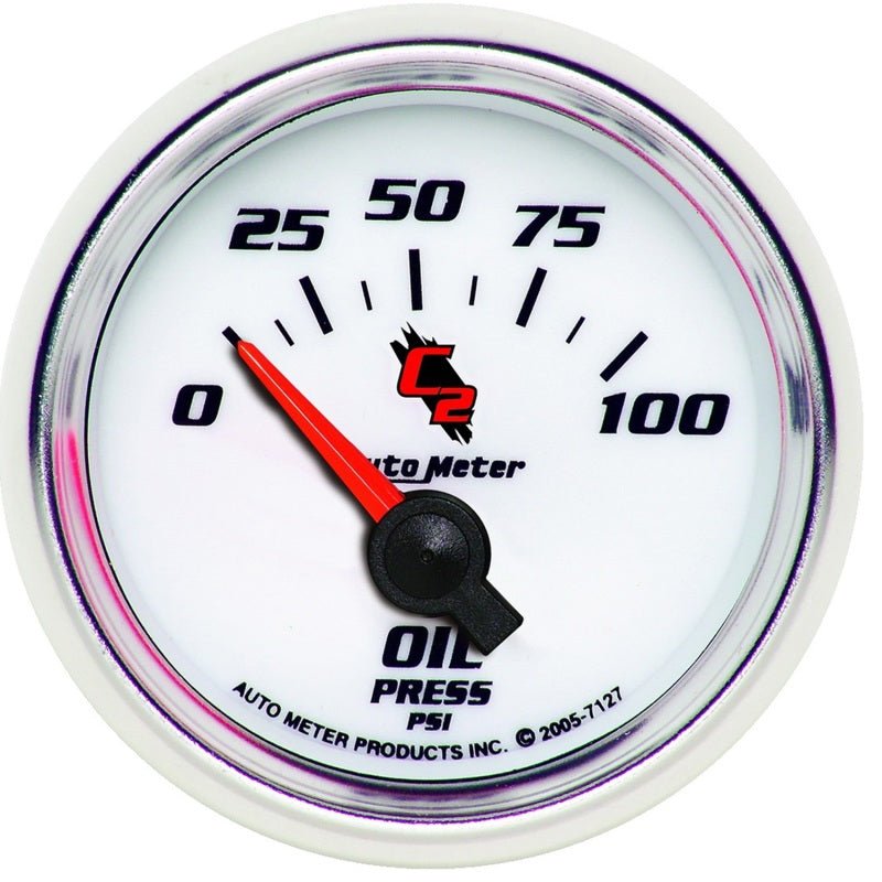 Autometer C2 52mm Electric 0-100 PSI Oil Pressure Gauge AutoMeter Gauges