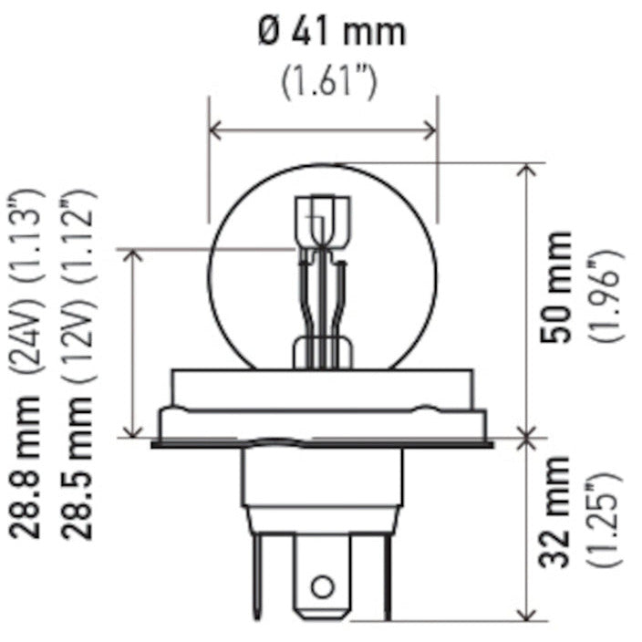 Hella Bulb 7952 24V 55/50W P45t S13 R2 Hella Bulbs