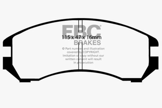 EBC 86-87 Nissan Pulsar NX 1.6 SE Greenstuff Front Brake Pads