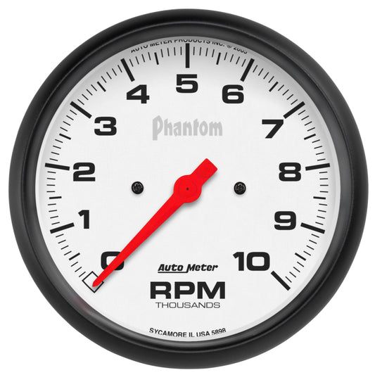 Autometer Phantom 5in 10000 RPM In-Dash Electronic Single Range Tachometer AutoMeter Gauges
