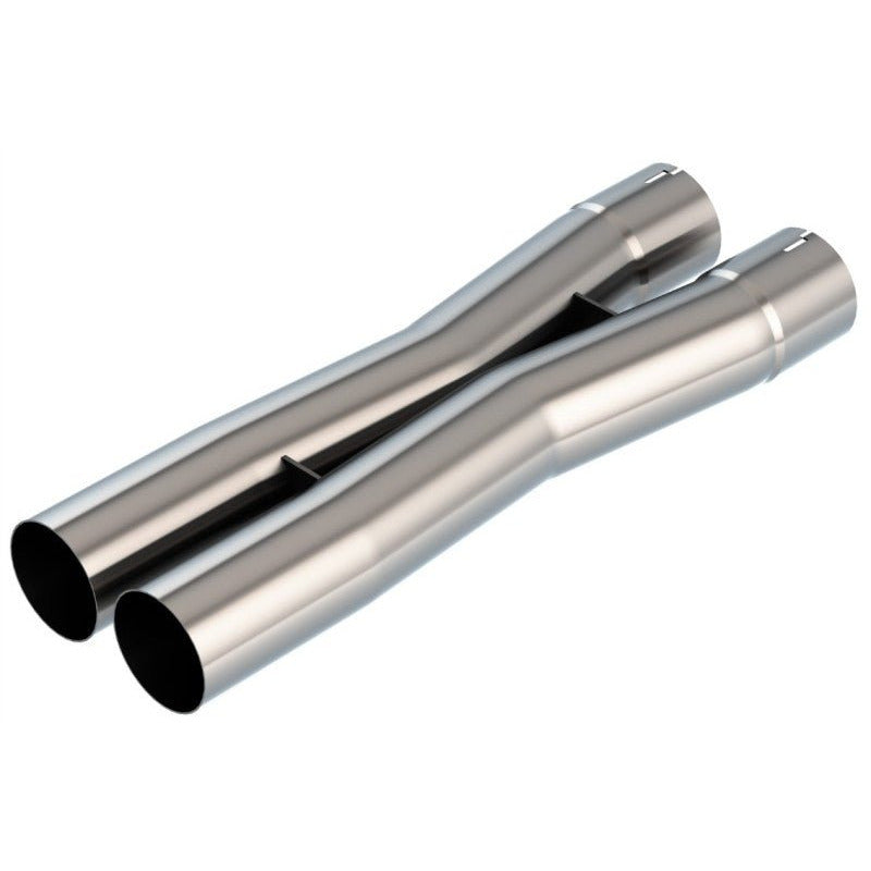 Borla 2.75in Universal X-Pipe 3.66in Inlet Centerline 4.05in Outlet Centerline 26.98in OAL Borla X Pipes