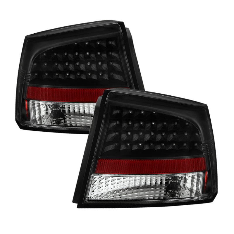 Xtune Dodge Charger 06-08 LED Tail Lights Black ALT-JH-DCH05-LED-BK SPYDER Tail Lights