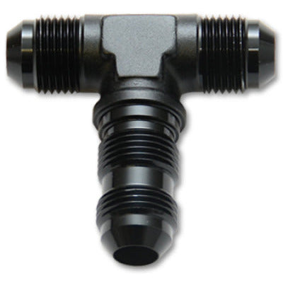 Vibrant -4AN Bulkhead Adapter Tee Fitting - Anodized Black Only Vibrant Fittings