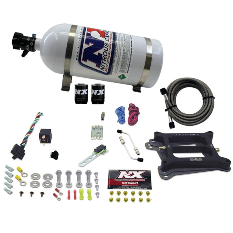 Nitrous Express 4150 4-BBL/Gasoline Nitrous Kit (50-300HP) w/10lb Bottle Nitrous Express Nitrous Systems