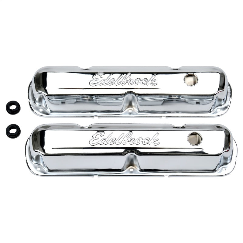 Edelbrock Valve Cover Signature Series Chrysler 1965-1991 318-340-360 CI V8 Chrome