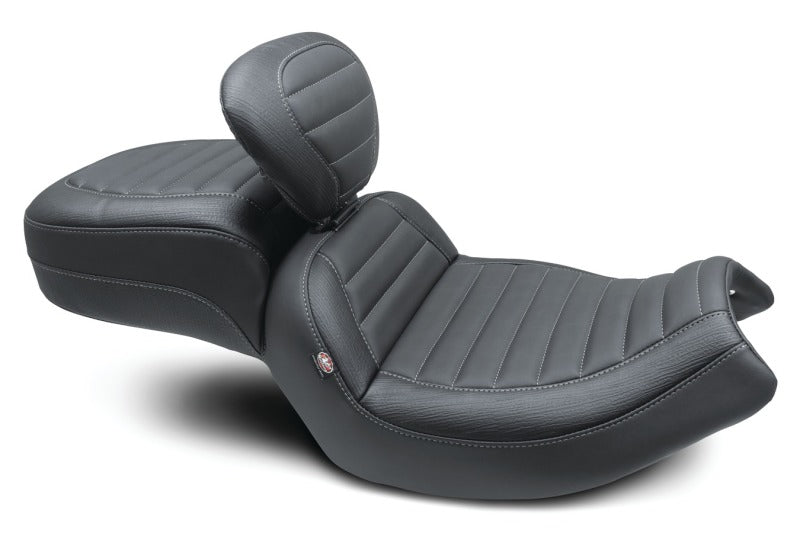 Mustang 20-22 Indian Challenger Standard Touring 1PC Seat w/Driver Backrest - Black