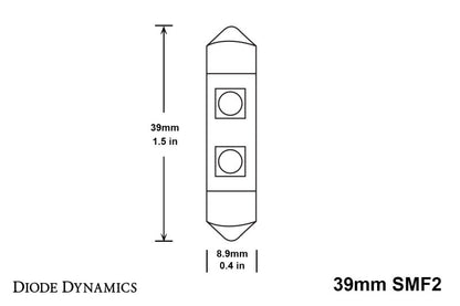 Diode Dynamics 39mm SMF2 LED Bulb - Green (Single)