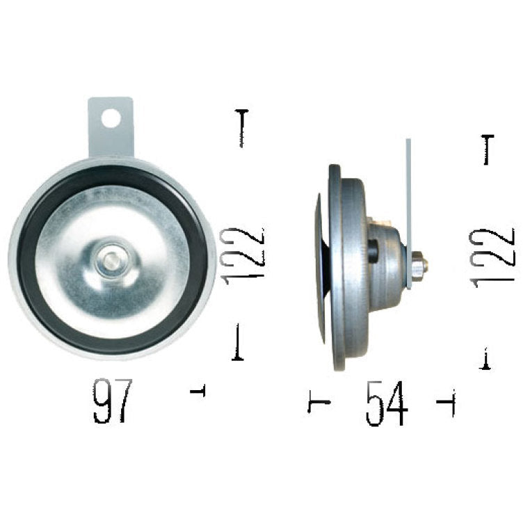 Hella Universal High-Tone Disc Horn 12V 400Hz (002952013 = 002952011) Hella Horns