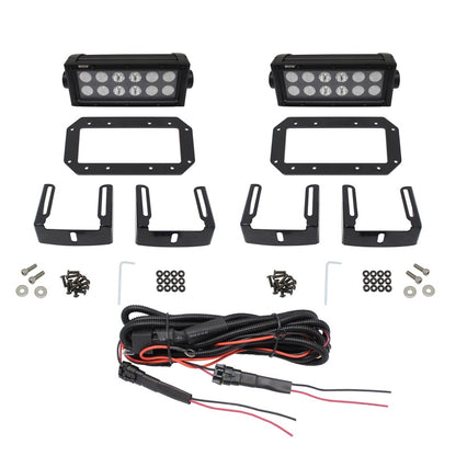 Westin HDX Flush Mount B-FORCE LED Light Kit (Set of 2) w/wiring harness - Black