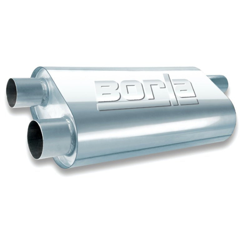 Borla Universal Oval Transverse Single 3in Inlet/2.5in Outlet 19in x 10.25in x 5.5in Turbo Muffler Borla Muffler