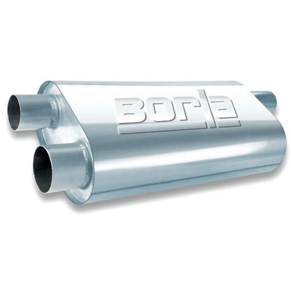 Borla Universal Oval Transverse Single 3in Inlet/2.5in Outlet 19in x 10.25in x 5.5in Turbo Muffler Borla Muffler