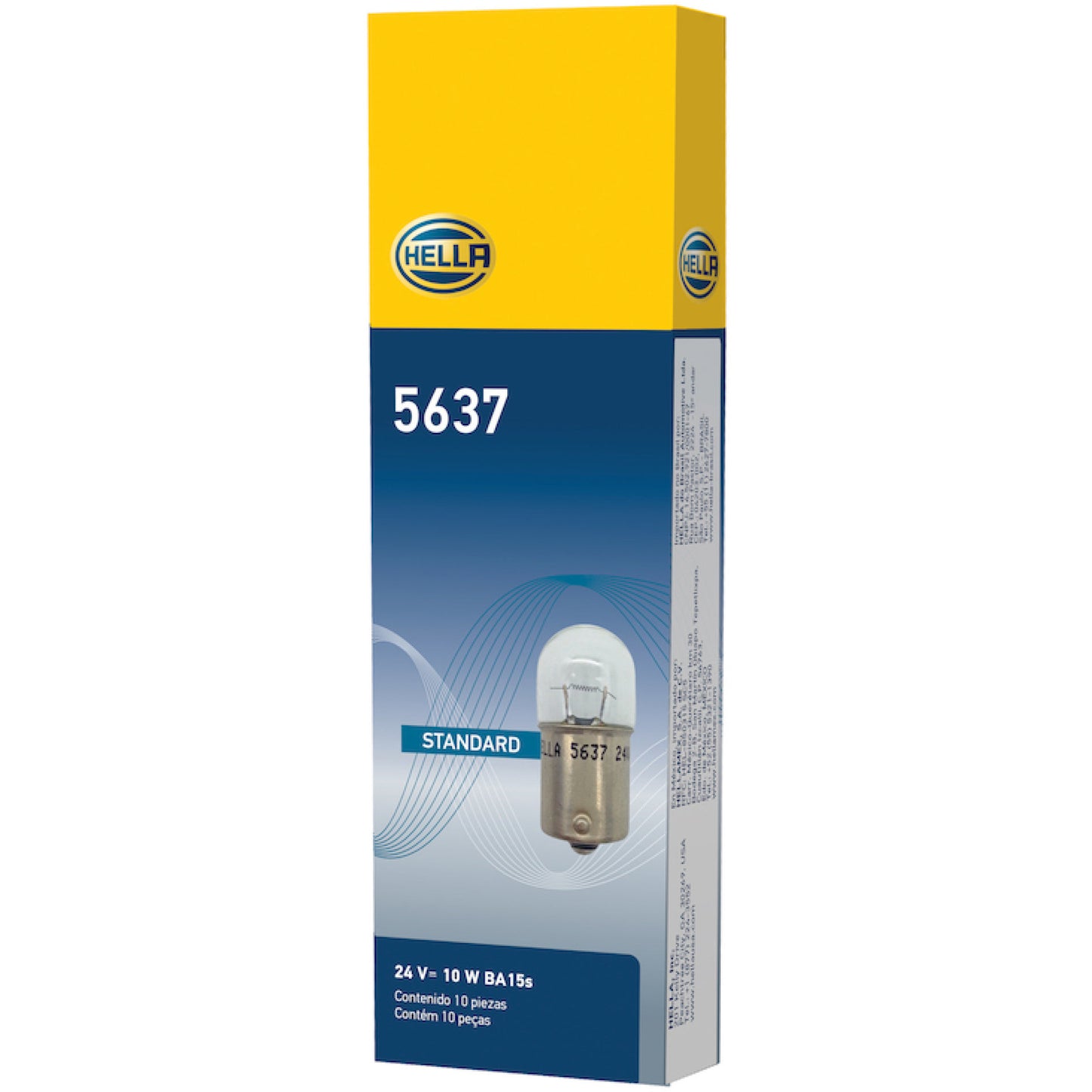 Hella Bulb 5637 24V 10W BA15s B6 Hella Bulbs