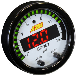 AEM X-Series Pressure 0-15psi Gauge Kit AEM Gauges