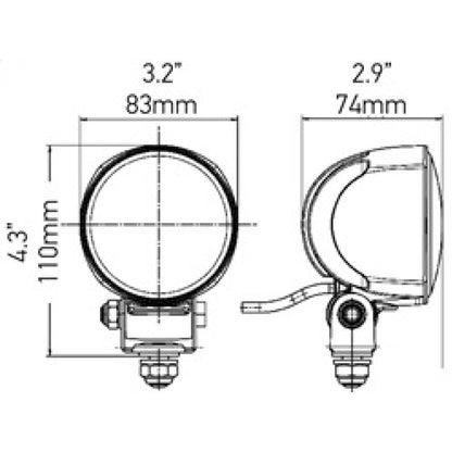 Hella Work Lamp Wa 0Gr Md1224 Lt M704 1G0 Hella Work Lights