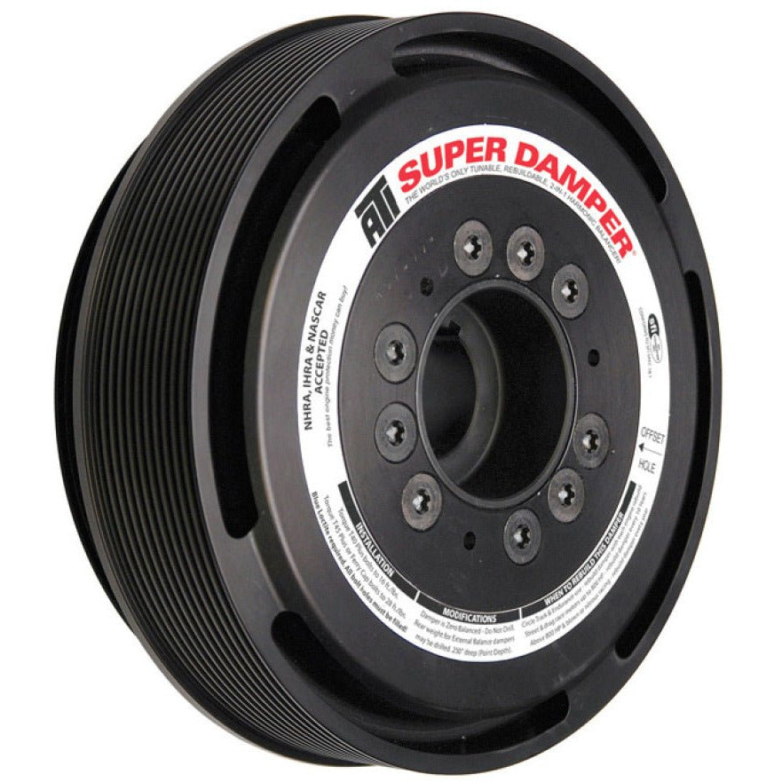 ATI Damper - 7.074in - Alum - Chevy BB - Chrysler Front - w/Blower - 6 Bolt - 3 Ring - 2nd 1/4 Key ATI Crankshaft Dampers