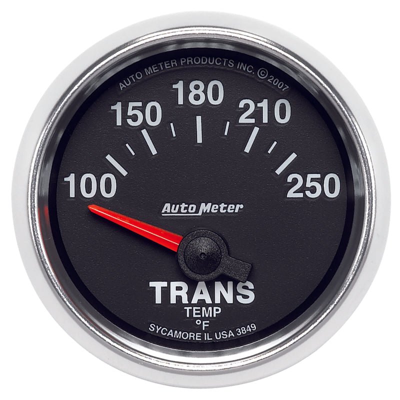 Autometer GS 52mm 100-250 Degree F Short Sweep Electronic Transmission Temperature Gauge AutoMeter Gauges