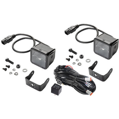 Hella Universal Black Magic 2.7in L.E.D. Cube Kit - Flood Beam Hella Fog Lights