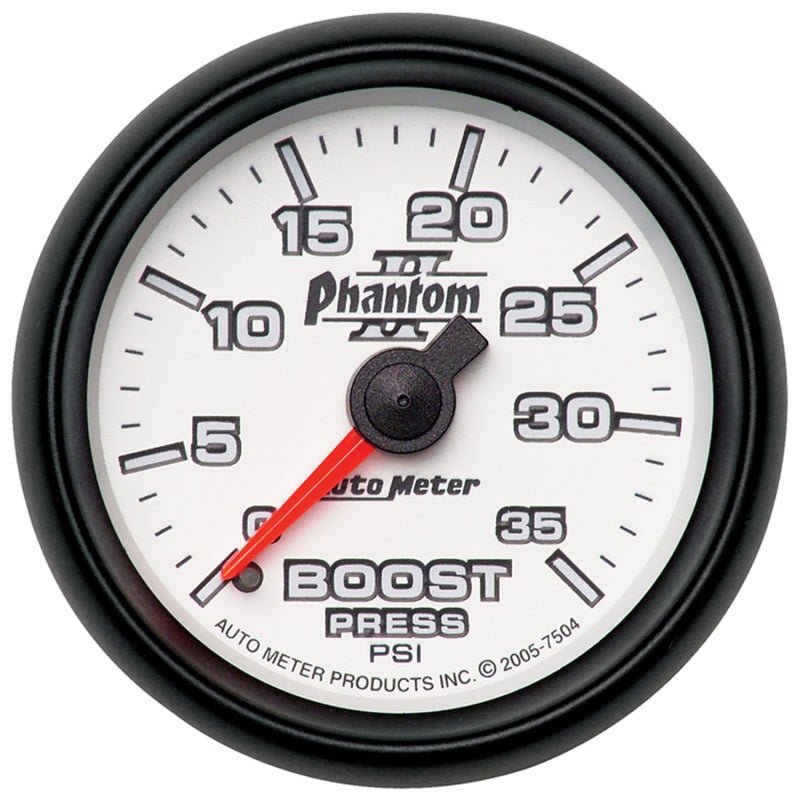 Autometer Phantom II 52.4mm Mechanical 0-35 PSI Boost Gauge AutoMeter Gauges
