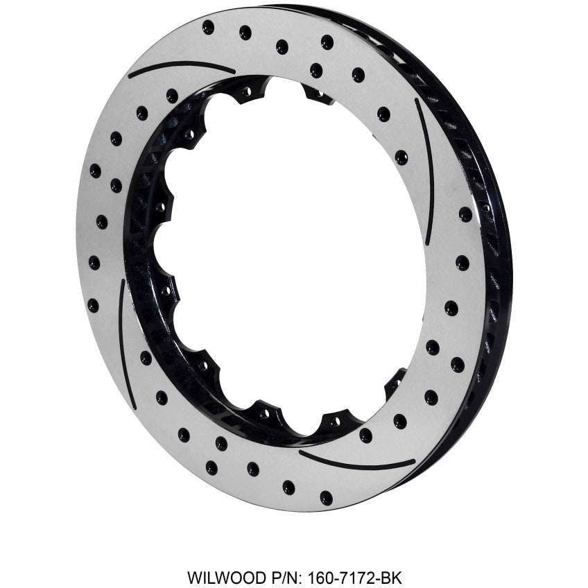 Wilwood Rotor-SRP48 SPC-37-RH-BLK-Drill 12.88 x 1.25 - 12 on 8.75in Wilwood Brake Rotors - 2 Piece