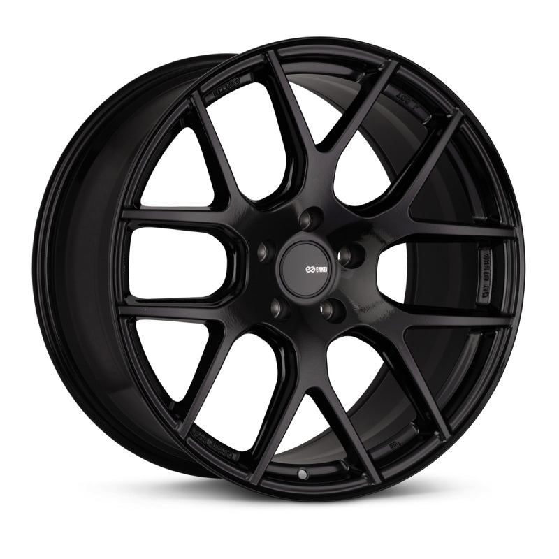 Enkei XM-6 18x8 5x112 45mm Offset 72.6mm Bore Gloss Black Wheel Enkei Wheels - Cast