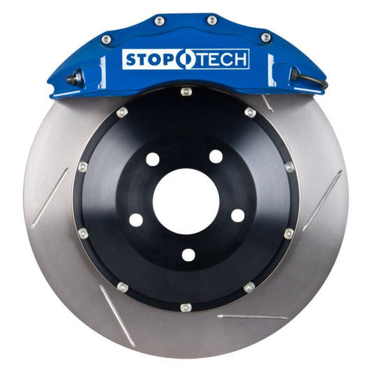 StopTech 14-15 Chevy Corvette Z51 Front BBK w/ Blue ST-60 Calipers Slotted 380x32mm Rotors Pads Stoptech Big Brake Kits