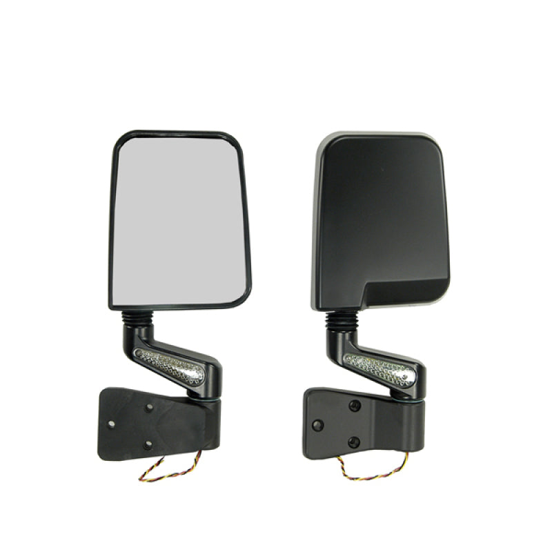 Rugged Ridge 87-02 Jeep Wrangler YJ/TJ Black Door Mirror Kit w/ LED Turn Signals Rugged Ridge Exterior Trim