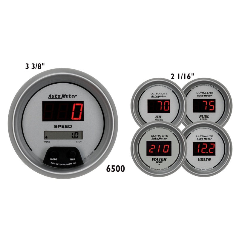 Autometer Ultra-lite Digital 5 Piece Set AutoMeter Gauges