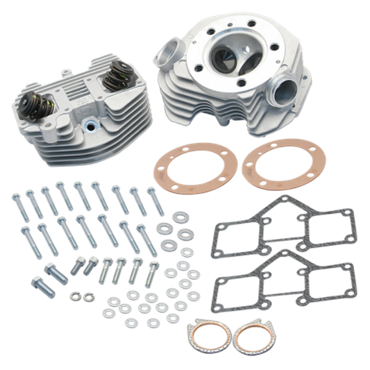 S&S Cycle Super Stock 3-5/8in Bore O-Ring Style Single Plug Cylinder Head Kit - Natural