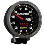Autometer 5 inch Ultimate III Playback Tachometer 9000 RPM - Black AutoMeter Performance Monitors