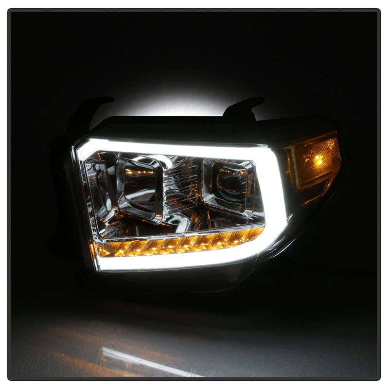 xTune 14-17 Toyota Tundra DRL LED Light Bar Projector Headlights - Chrome (PRO-JH-TTU14-LB-C)