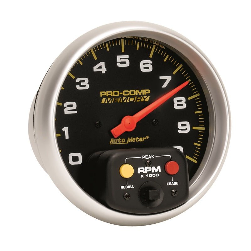 Autometer Pro-Comp 5 inch 10K RPM with Peak Memory  In-Dash Tachometer AutoMeter Gauges