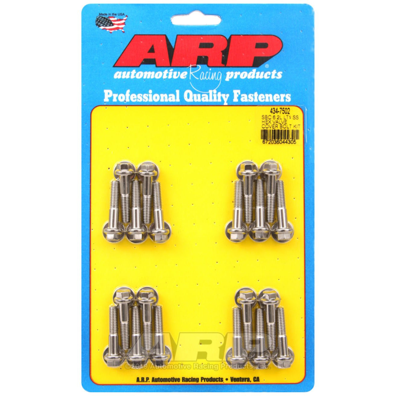 ARP Chevy LT1 6.2L Valve Cover Hex Stainless Steel Bolt Kit ARP Hardware Kits - Other