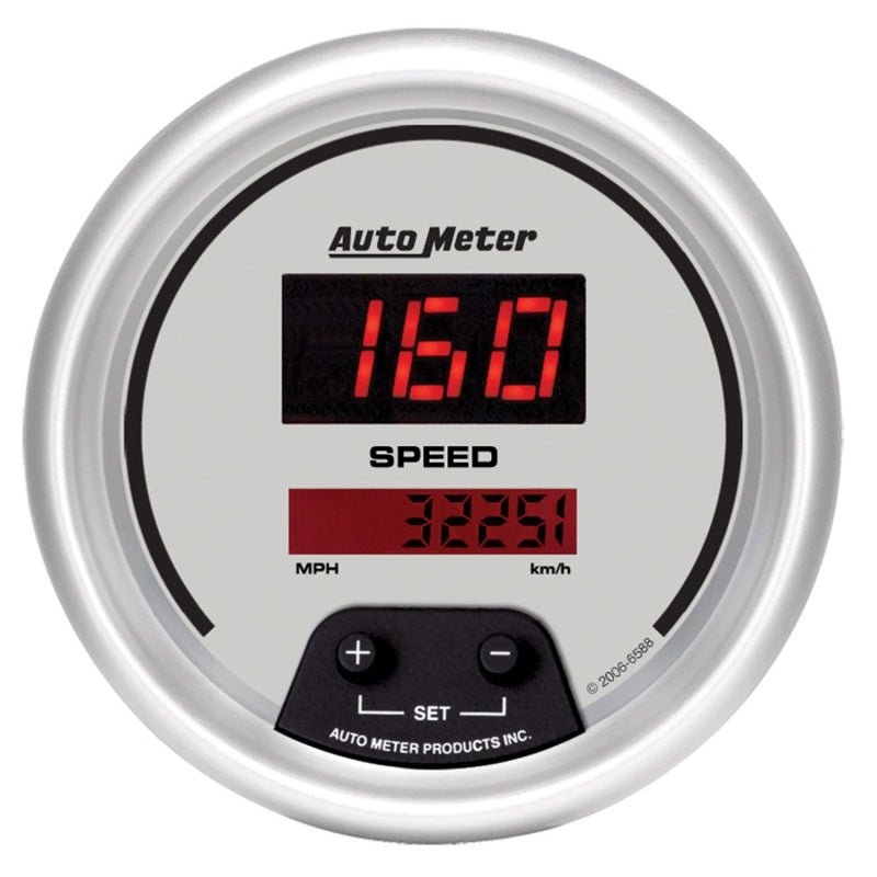 Autometer Ultra-Lite 3 3/8in 160 MPH Digital Speedo Gauge AutoMeter Gauges