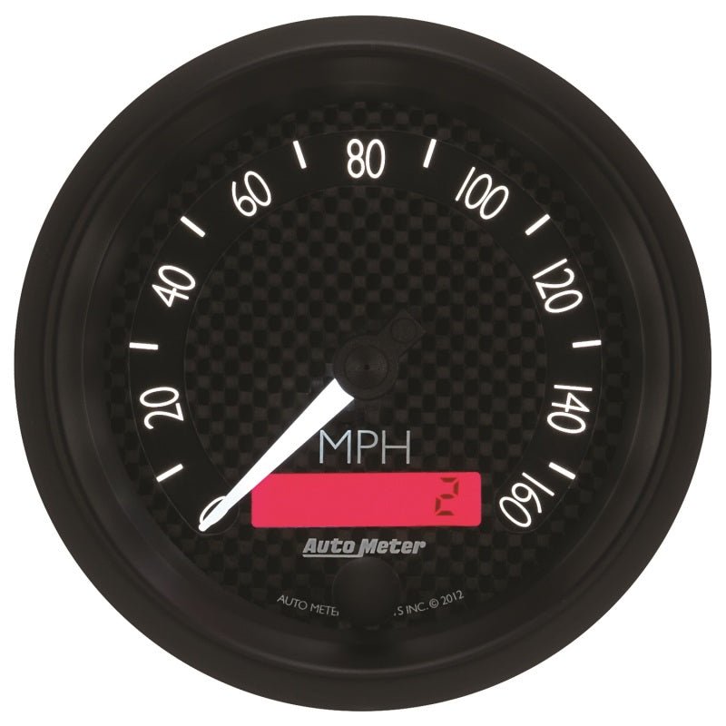 Autometer GT Series 3-3/8in In Dash 0-160 MPH Electronic Programmable Speedometer AutoMeter Gauges