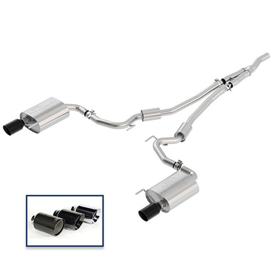 Ford Racing 2018 Mustang 2.3L Ecoboost Cat-Back Sport Exhaust System w/Black Chrome Tips