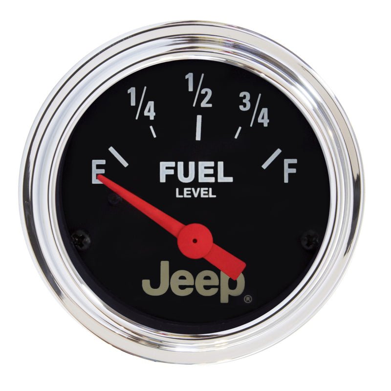 Autometer Jeep 52mm 0 OHMS Empty/90 OHMS Full Short Sweep Electronic Fuel Level Gauge AutoMeter Gauges